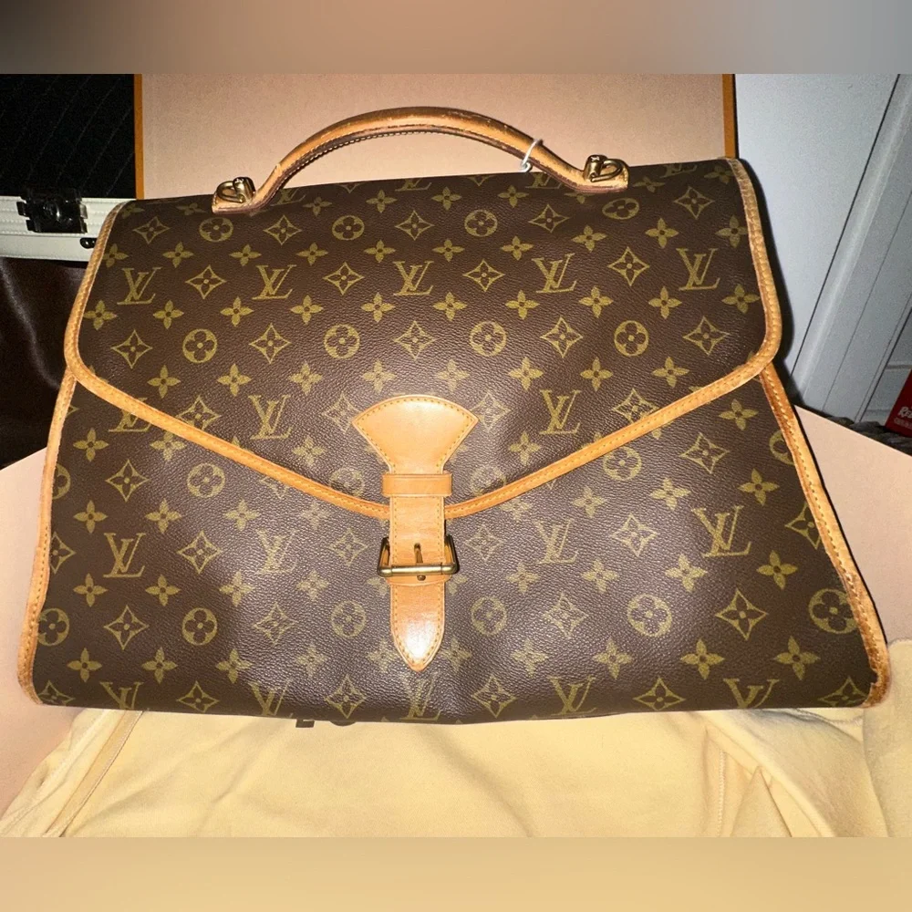 Louis Vuitton Monogram Handbag Bel Air travel Luggage Briefcase LV unisex